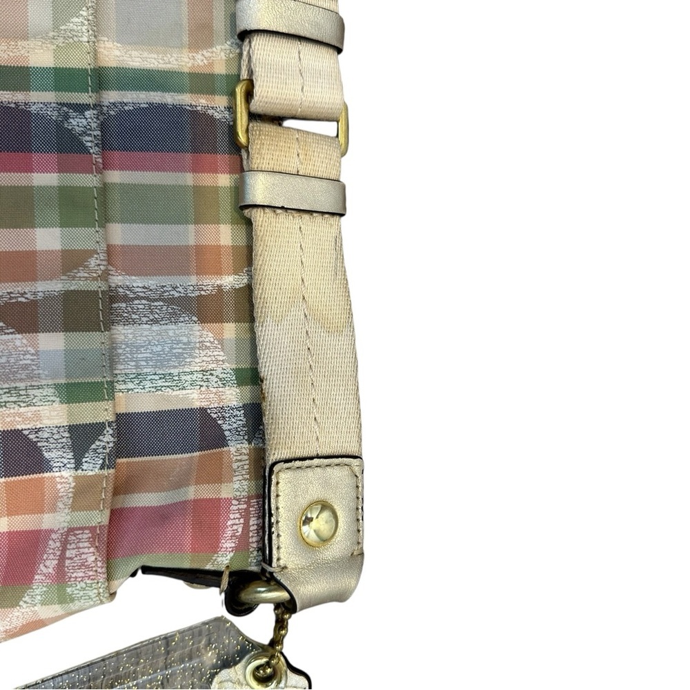 Coach Poppy Daisy Madras Signature Plaid Crossbody - Picture 16 of 17